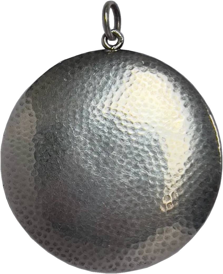 Circular silver locket